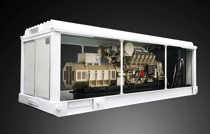 Genset dengan kanopi akustik